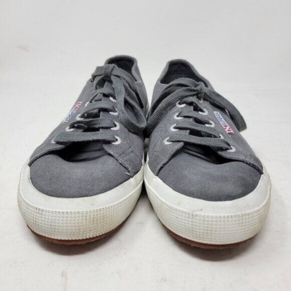 SuperGA | Women's Low-Top Leather Suede Sneakers Gray - Picture 4 of 14
